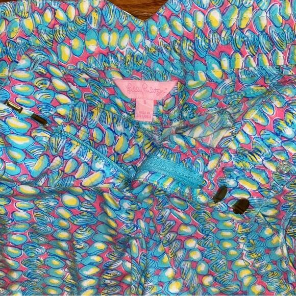 Lilly Pulitzer Preppy Coastal Wide Leg Clam Bake Print Pippa Palazzo Pant S EUC - Picture 3 of 13
